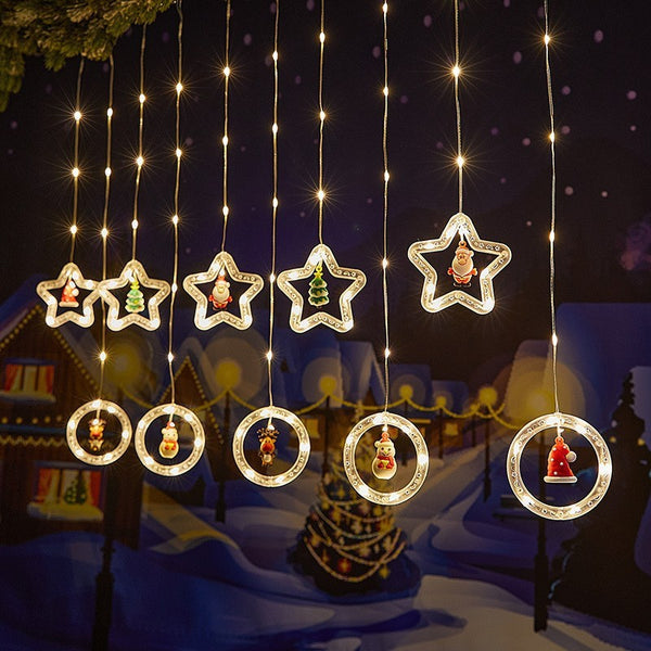 Christmas Curtain Lighting Chain Decoration