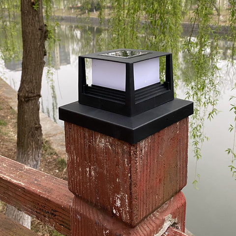 Outdoor Solar Pillar Lamp Home Courtyard