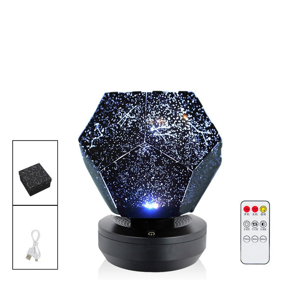 LED Starry Sky Projector Night Lights 3D Projection Night Lamp USB Charging Home Planetarium Kids Bedroom Decoration Room Lighting