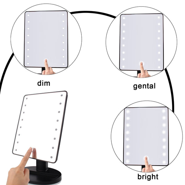 Makeup mirror with lamp desktop mirror