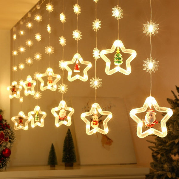 Christmas Curtain Lighting Chain Decoration