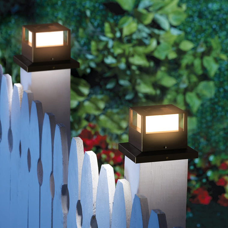 Outdoor Solar Pillar Lamp Home Courtyard