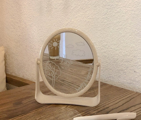 Desktop Can Stand Cute Portable Vanity Mirror Small Home Desktop Vanity