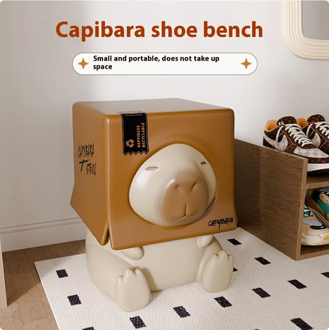 Cute Capibala Creative Porch Shoe Stool Home Living Room Floor Decoration