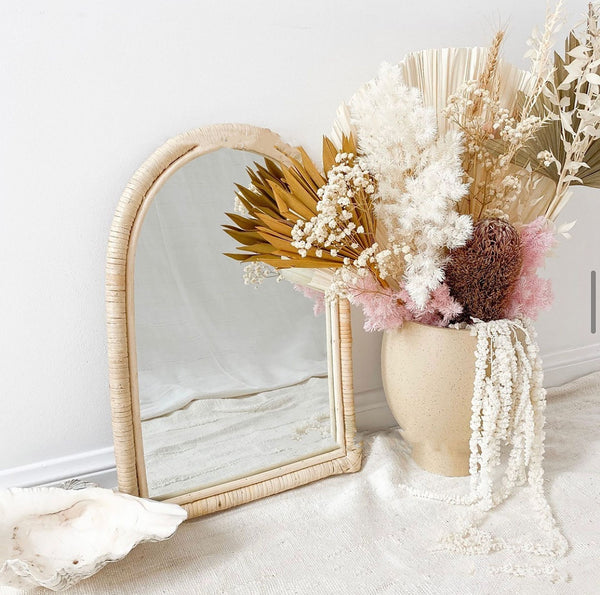 Ancient Style Rattan Makeup Mirror Makeup Mirror