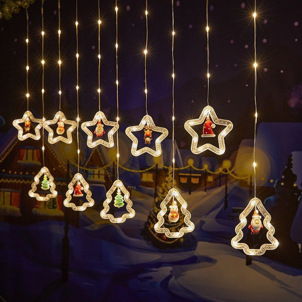 Christmas Curtain Lighting Chain Decoration