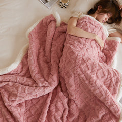 Autumn And Winter Warm Girl Heart Lamb Velvet Blanket