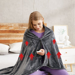 Winter Flannel Heated Blanket Cold Protection Body Warmer Usb Heated Warm Shawl Electric Heated Plush Blanket