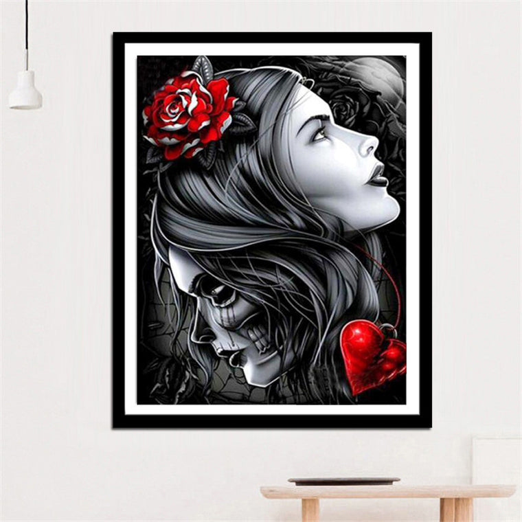 Diamond Skeleton Female Full Diamond 5D Home Decoration