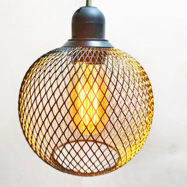 Iron Mesh Spherical Hollow Home Chandelier